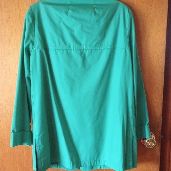 Fleet Street Rain or Shine Lined Jacket. Kelly Green, Pockets, Weather Resistant - Picture 3 of 5